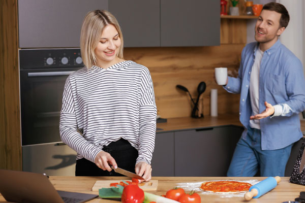Pizza zrobiona dla chłopaka